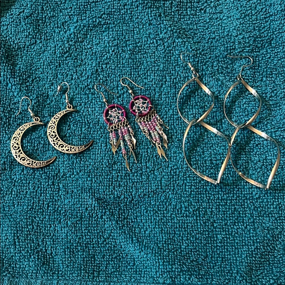 Celestial silver tone Earrings